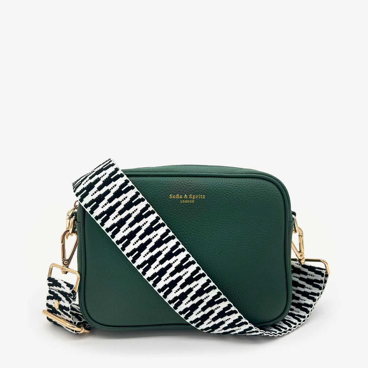 Black & White Zigzag Strap