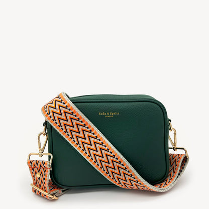 Orange, Black & Stone Aztec Strap