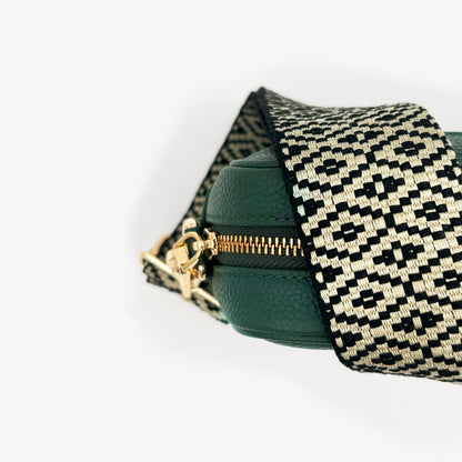 Black & Stone Embroidered Strap