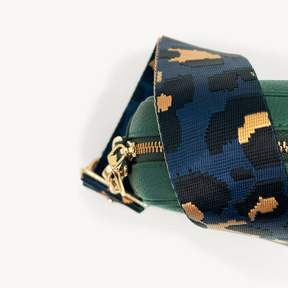 Navy & Gold Leopard Strap