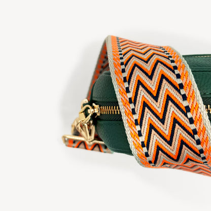 Orange, Black & Stone Aztec Strap