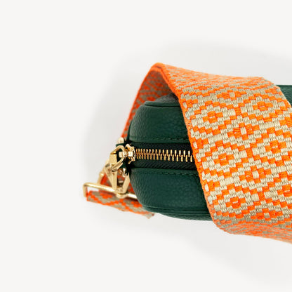 Orange & Stone Embroidered Strap