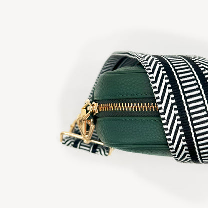 Black & White Stripe Aztec Strap