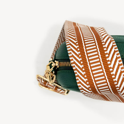 Tan & White Stripe Aztec Strap