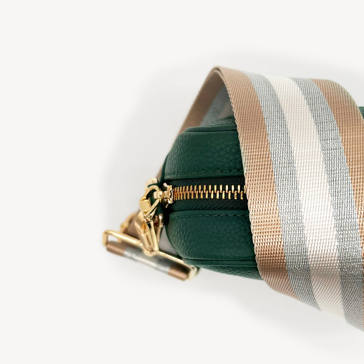 Champagne & Silver Stripe Strap