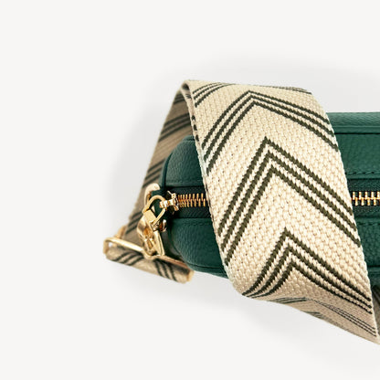 Olive Green & Stone Arrow Strap