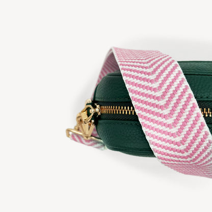 Pale Pink & White Chevron Strap