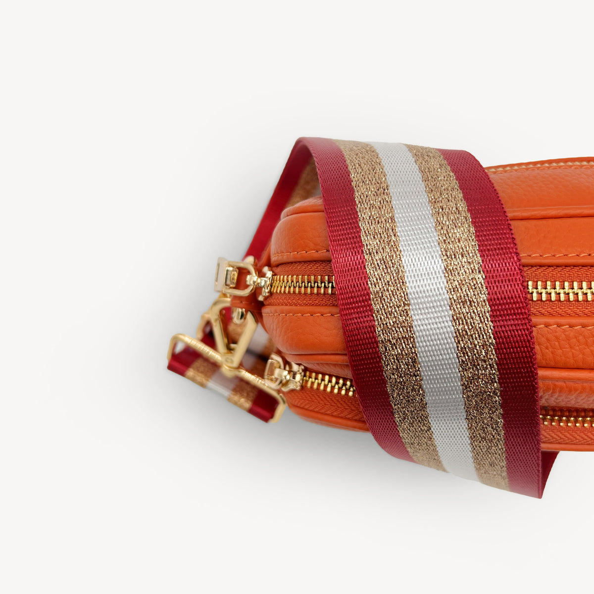 Red & Gold Glitter Stripe Strap