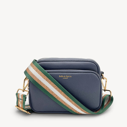 Green & Gold Glitter Stripe Strap