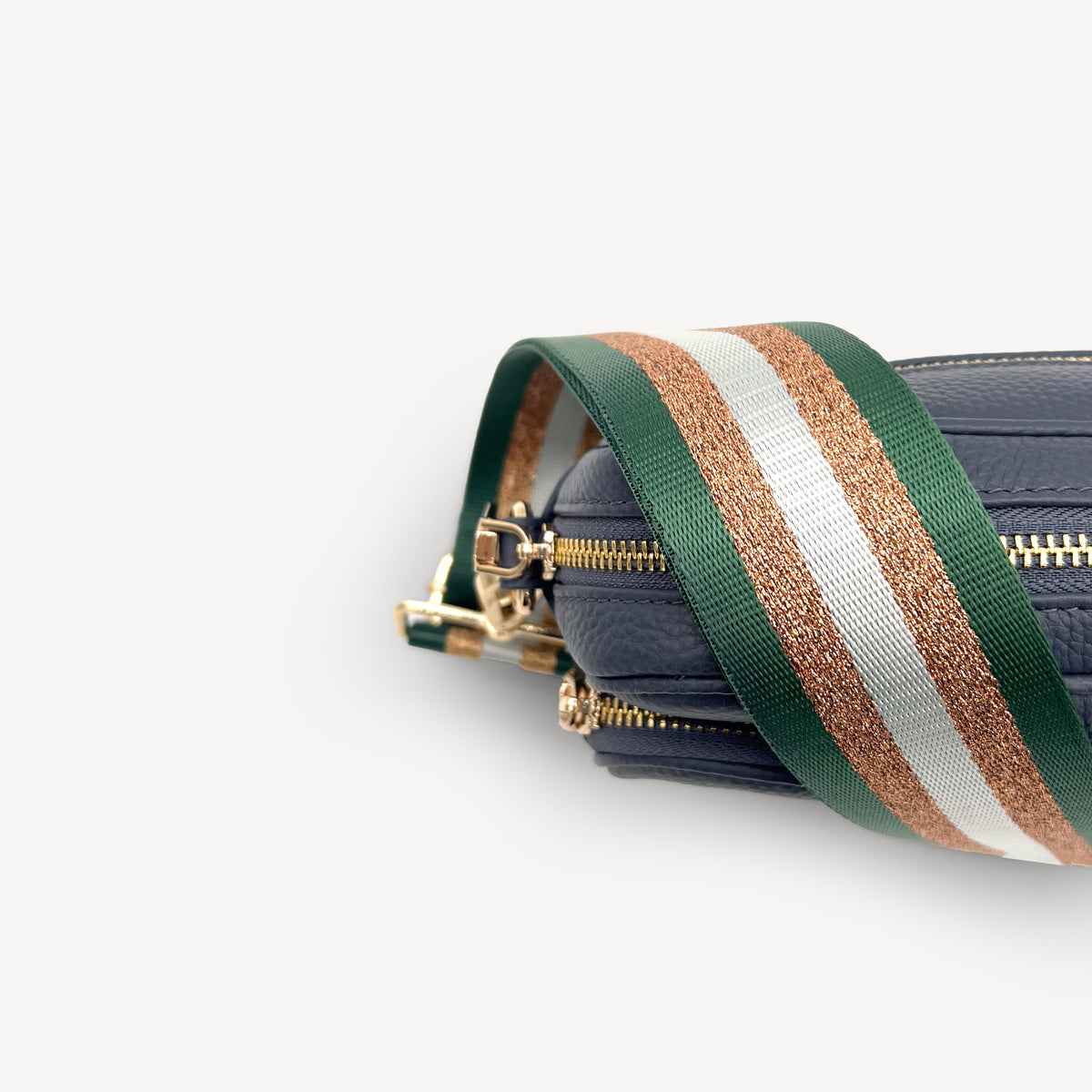 Green & Gold Glitter Stripe Strap