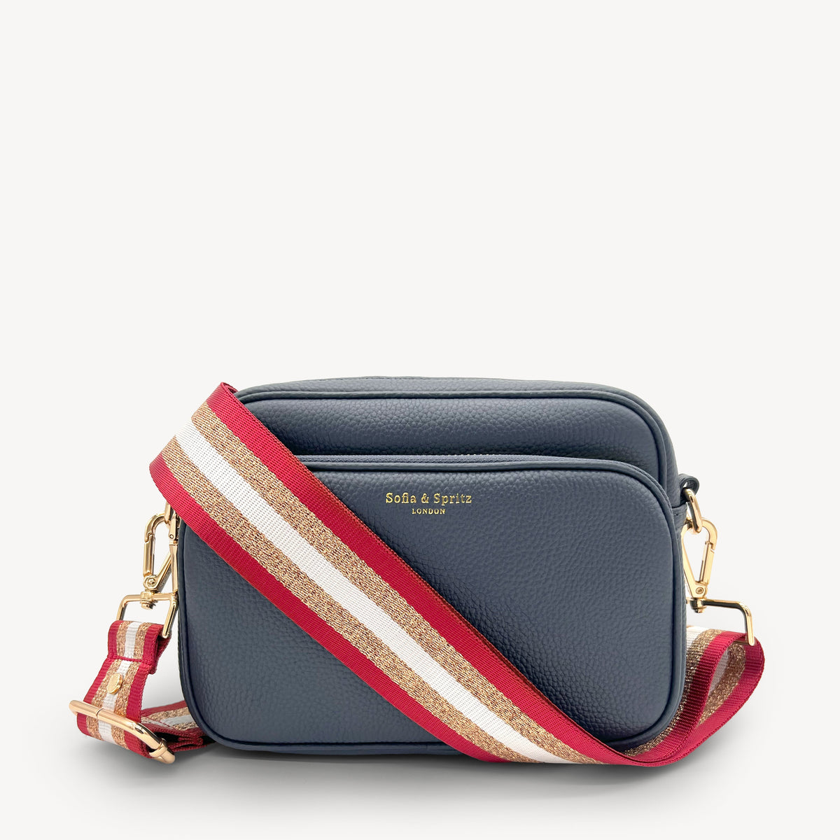 Red & Gold Glitter Stripe Strap