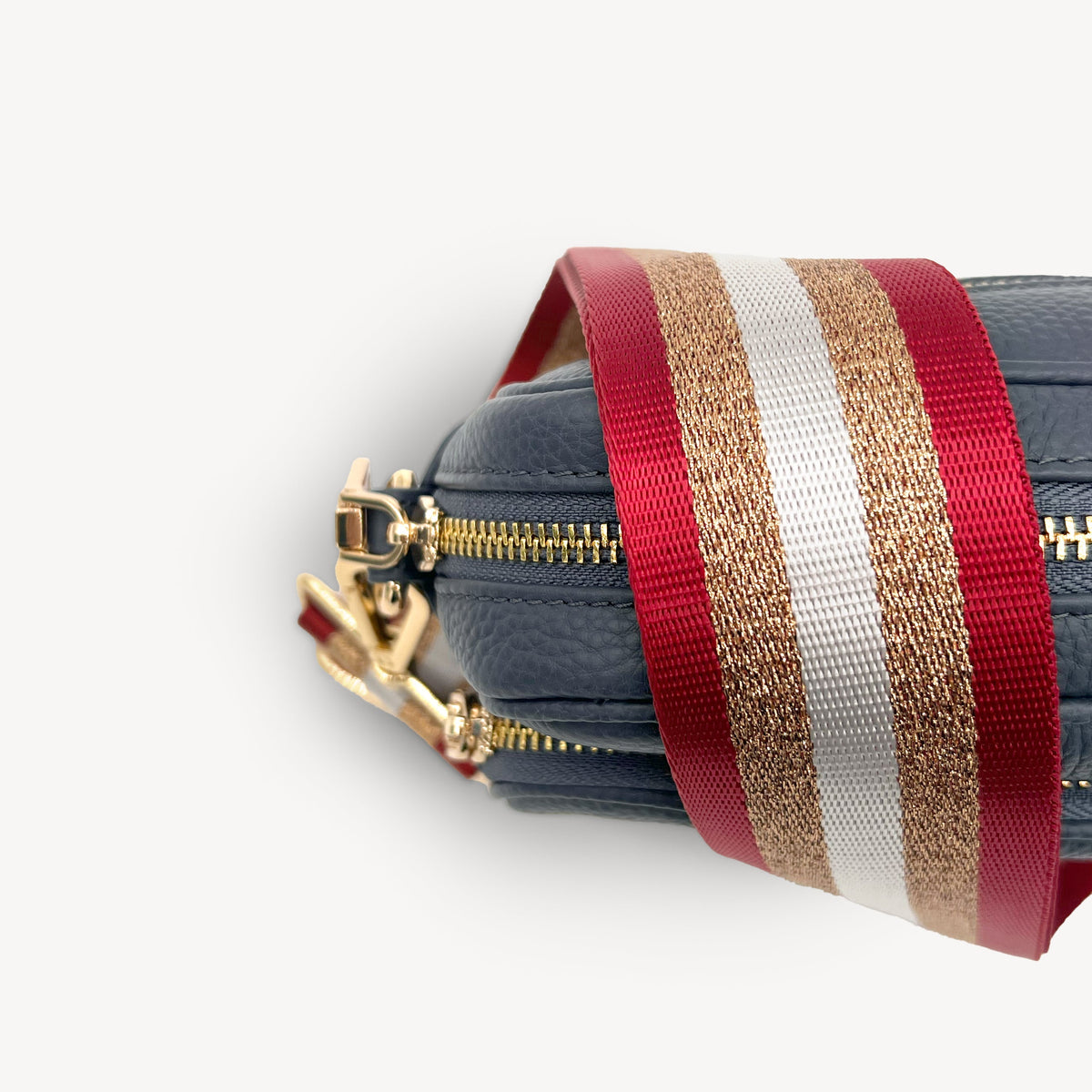Red & Gold Glitter Stripe Strap