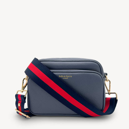 Navy & Red Stripe Strap