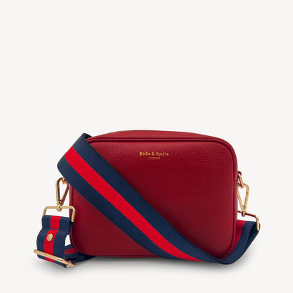 Navy & Red Stripe Strap