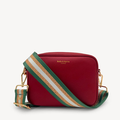 Green & Gold Glitter Stripe Strap