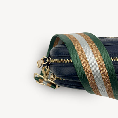 Green & Gold Glitter Stripe Strap