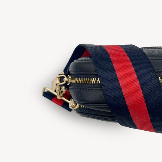 Navy & Red Stripe Strap