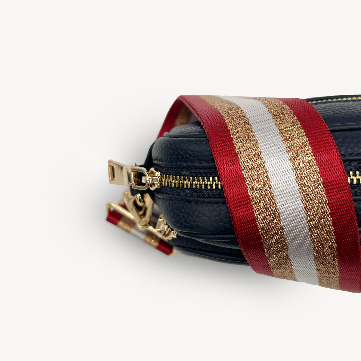 Red & Gold Glitter Stripe Strap