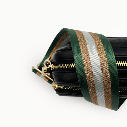 Green & Gold Glitter Stripe Strap