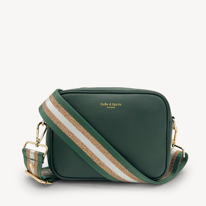 Green & Gold Glitter Stripe Strap