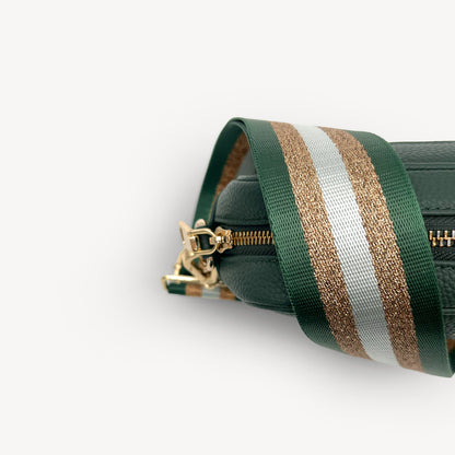 Green & Gold Glitter Stripe Strap