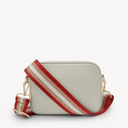 Red & Gold Glitter Stripe Strap