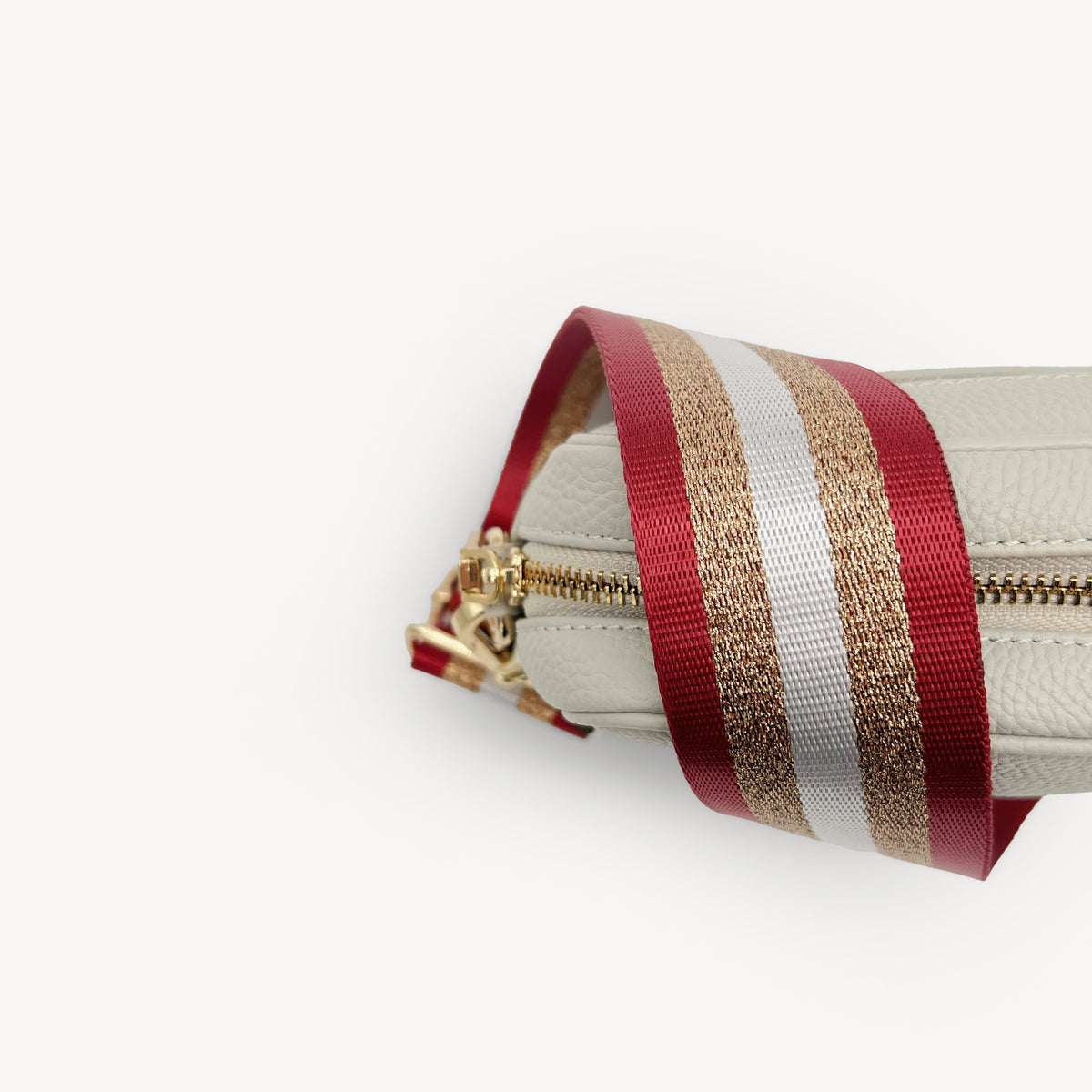 Red & Gold Glitter Stripe Strap