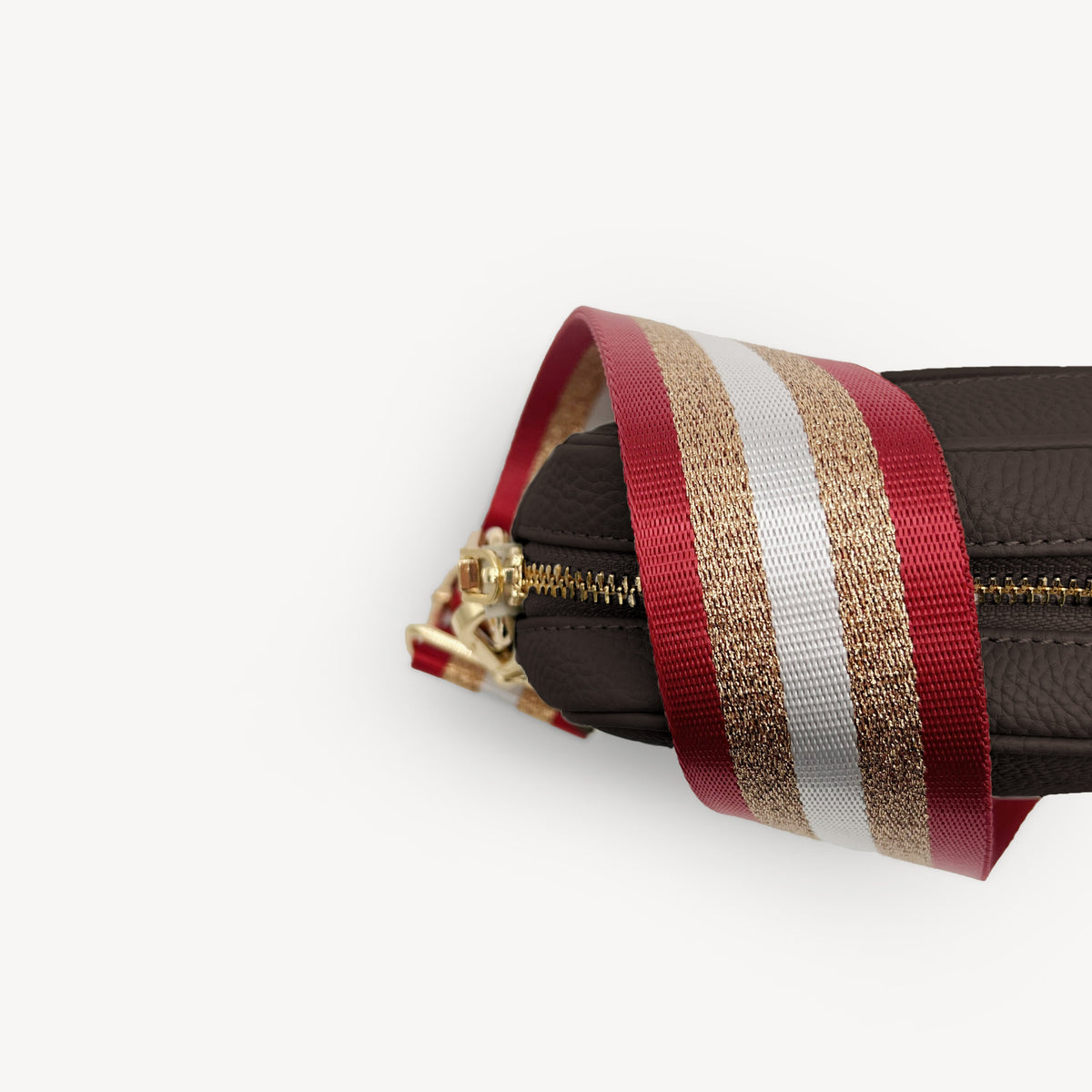 Red & Gold Glitter Stripe Strap