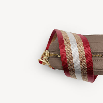 Red & Gold Glitter Stripe Strap