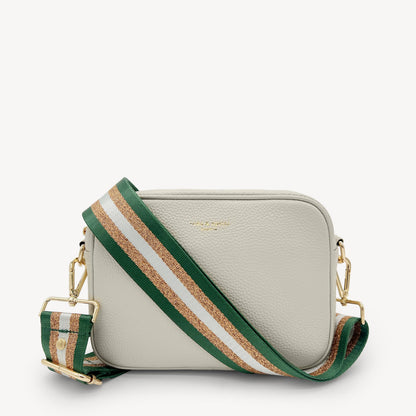 Green & Gold Glitter Stripe Strap