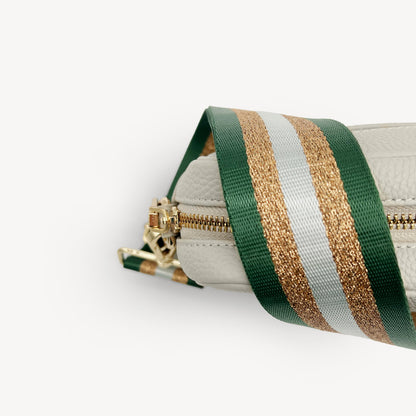 Green & Gold Glitter Stripe Strap