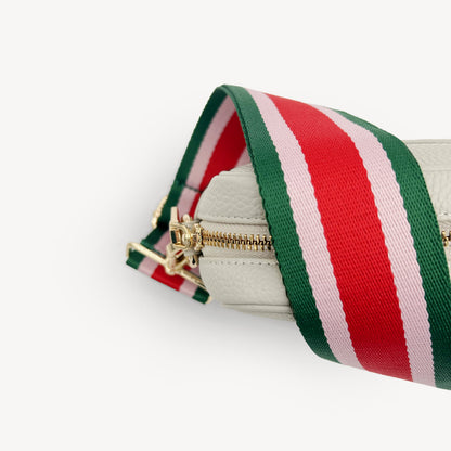 Red, Pink & Green Stripe Strap