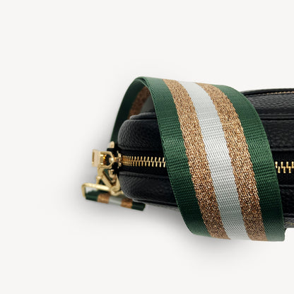Green & Gold Glitter Stripe Strap