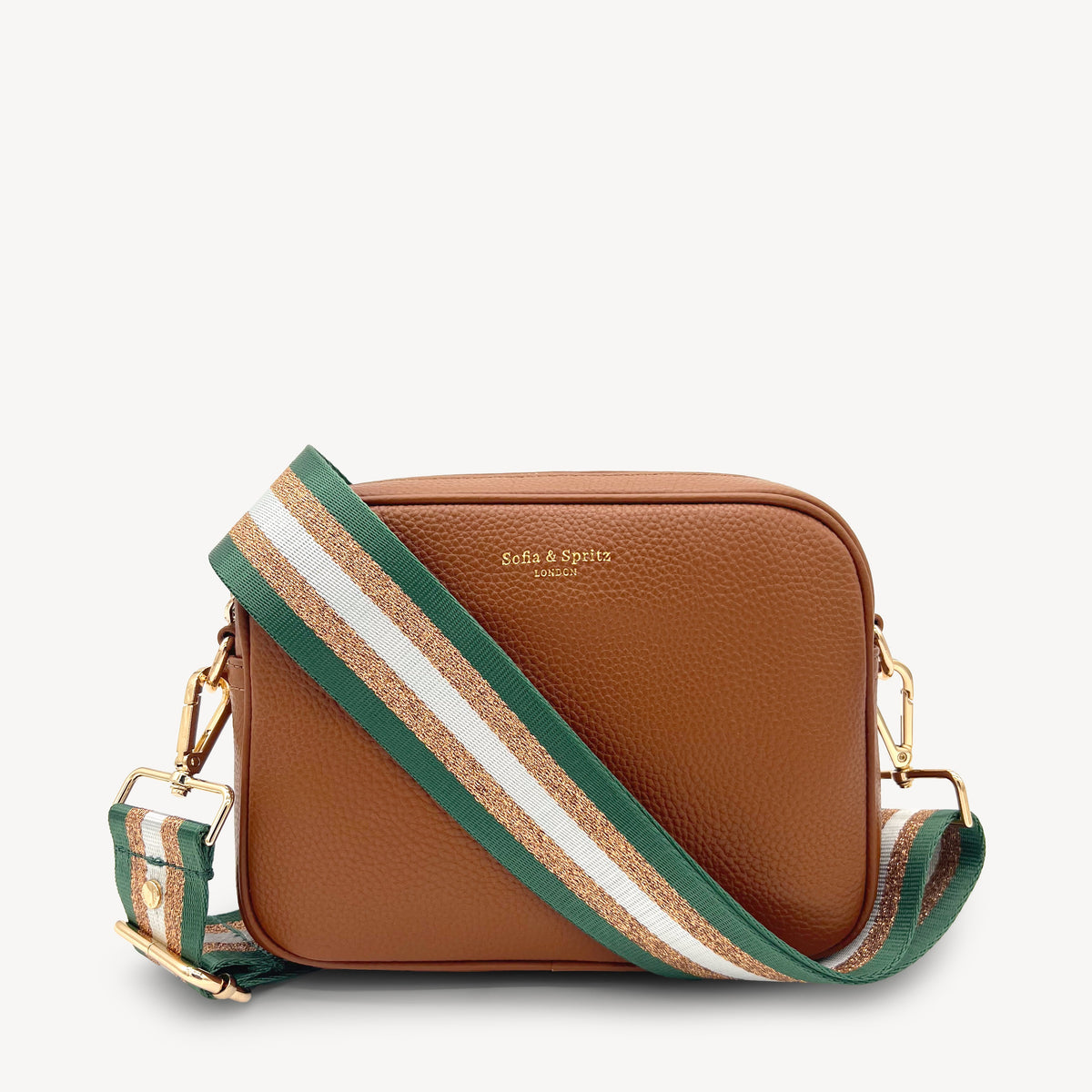 Green & Gold Glitter Stripe Strap