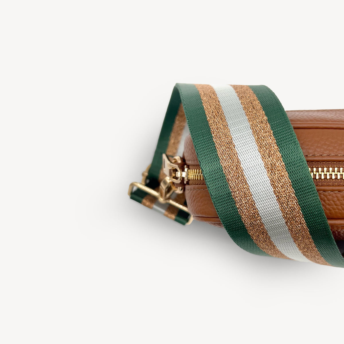 Green & Gold Glitter Stripe Strap