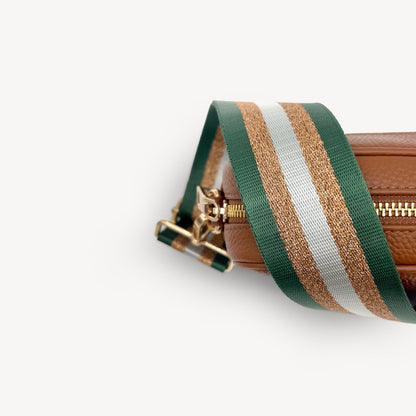 Green & Gold Glitter Stripe Strap