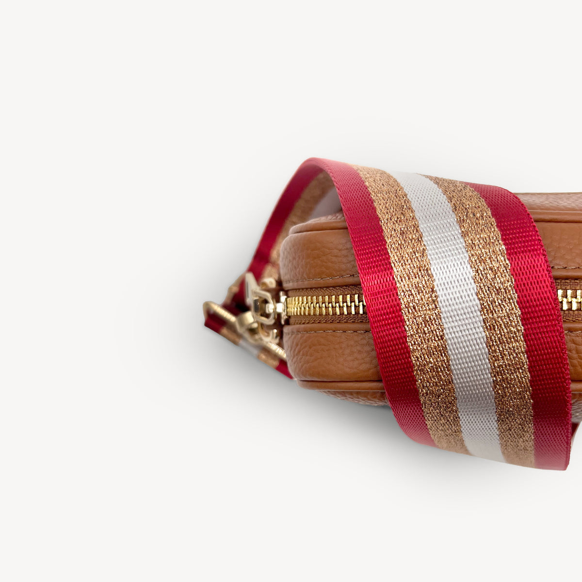 Red & Gold Glitter Stripe Strap