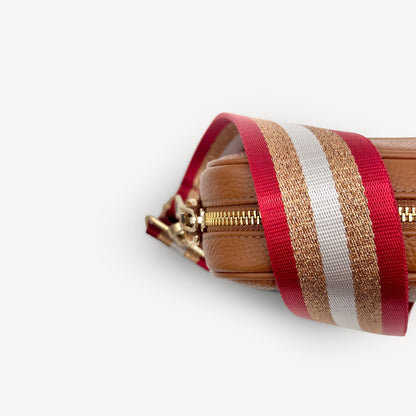 Red & Gold Glitter Stripe Strap