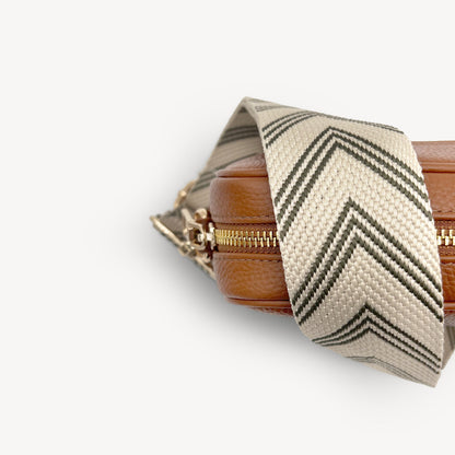 Olive Green & Stone Arrow Strap