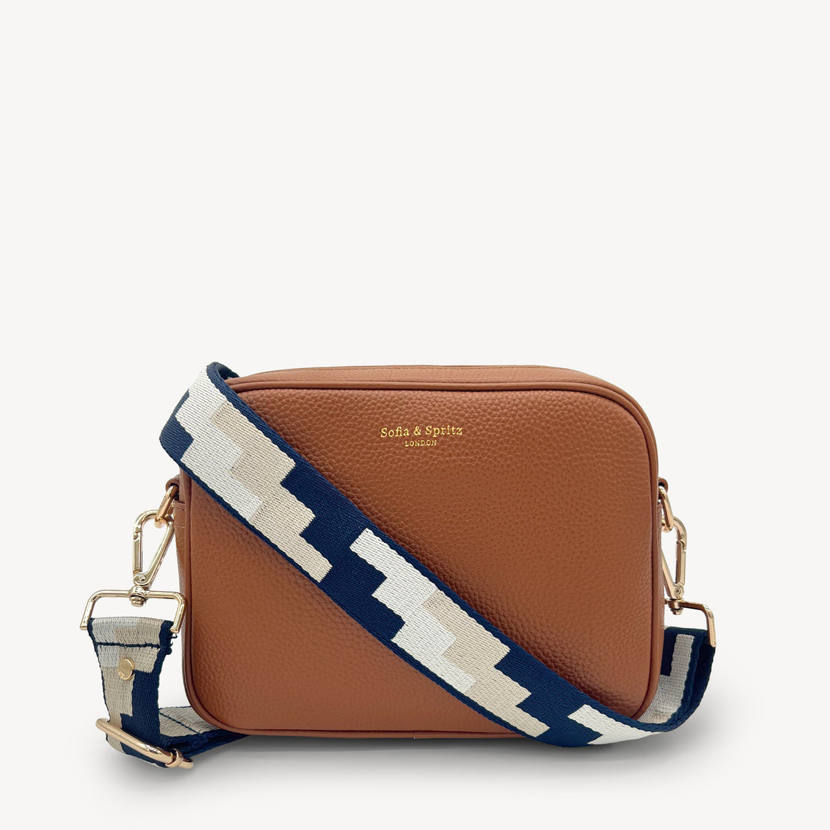 Navy, Stone & Tan Puzzle Strap