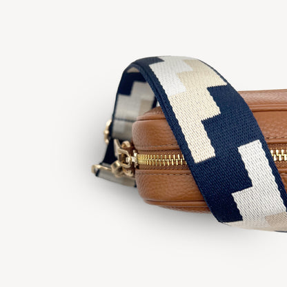 Navy, Stone & Tan Puzzle Strap