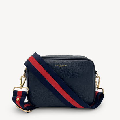 Navy & Red Stripe Strap