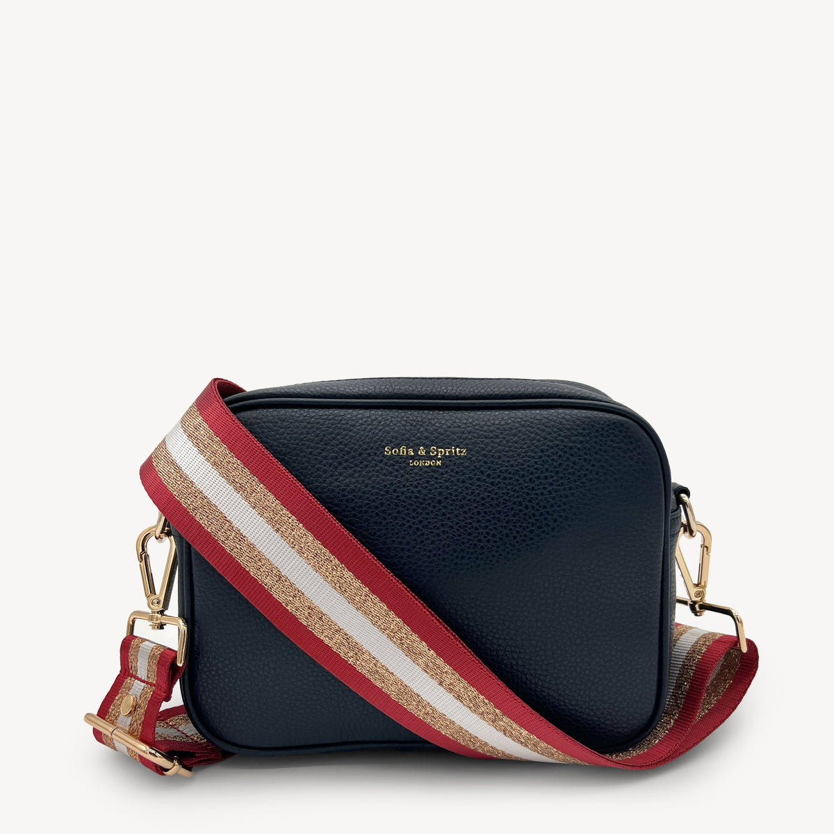 Red & Gold Glitter Stripe Strap