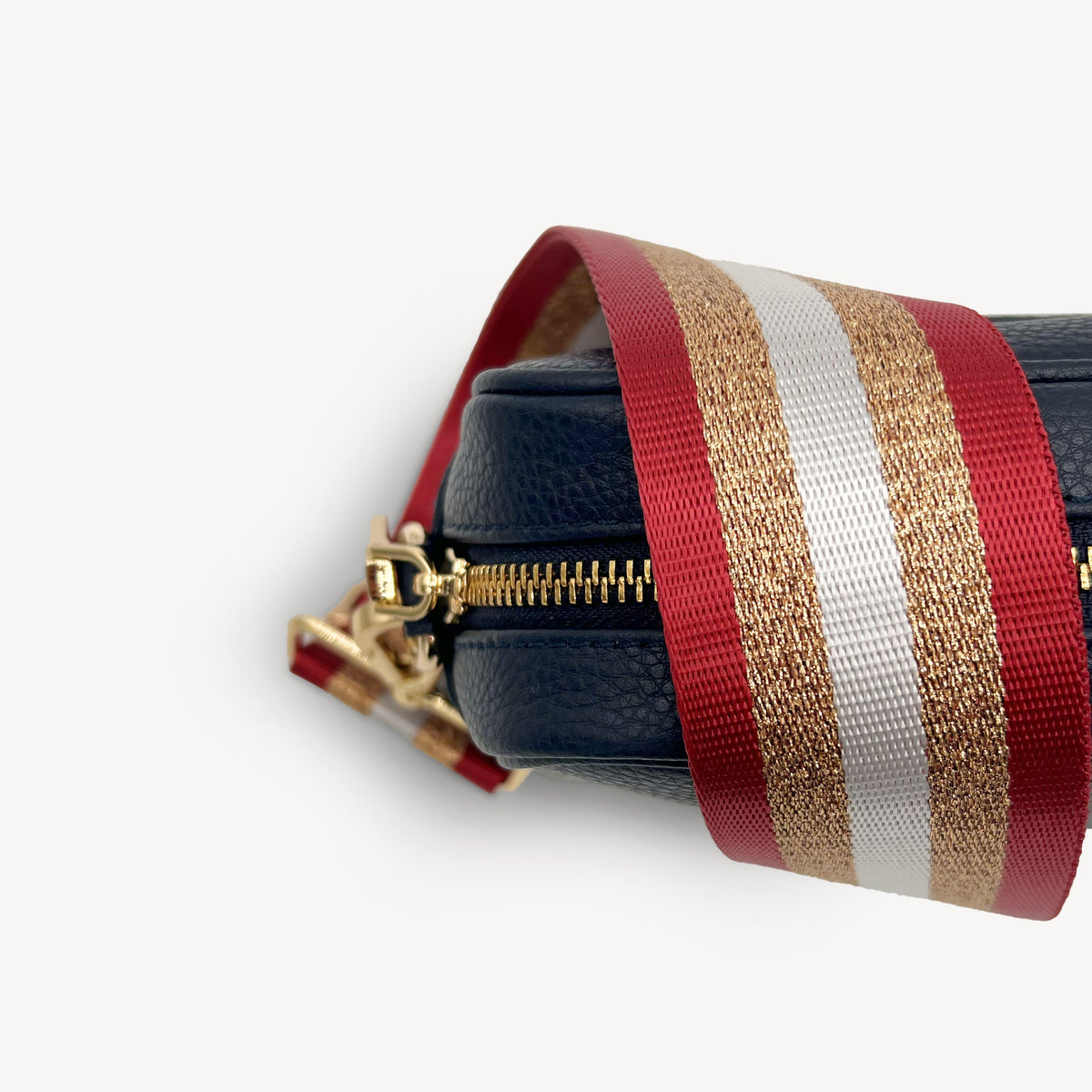 Red & Gold Glitter Stripe Strap