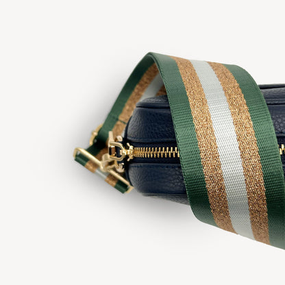 Green & Gold Glitter Stripe Strap