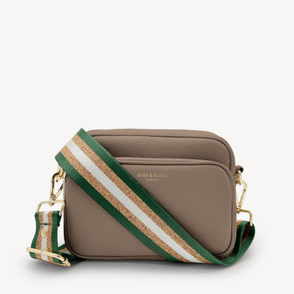 Green & Gold Glitter Stripe Strap