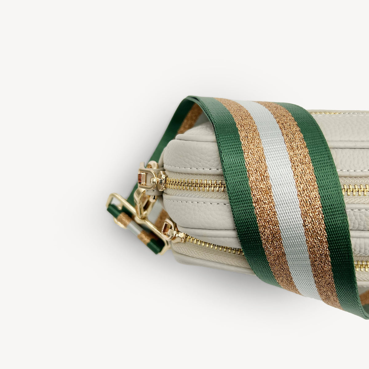 Green & Gold Glitter Stripe Strap
