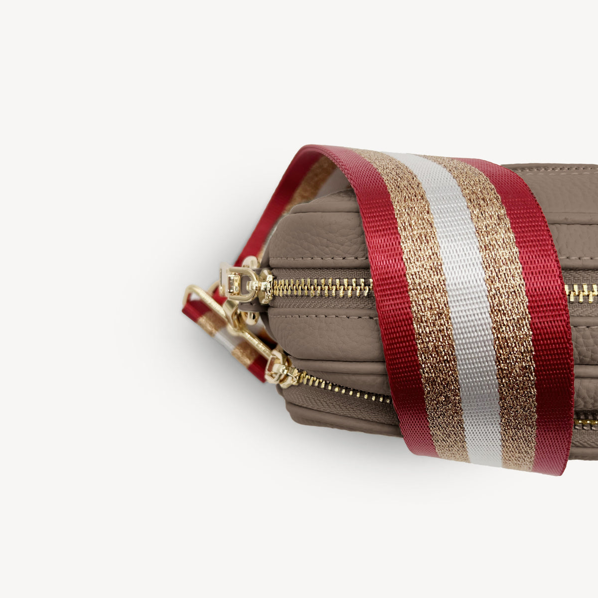 Red & Gold Glitter Stripe Strap