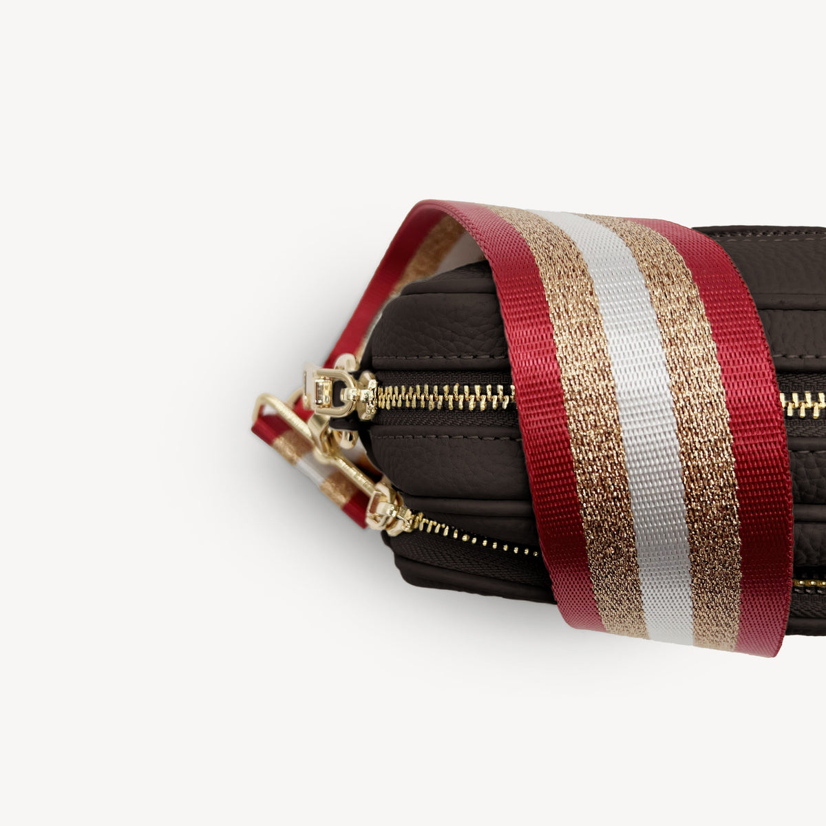 Red & Gold Glitter Stripe Strap