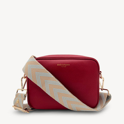 Pale Blue & Tan Arrow Strap